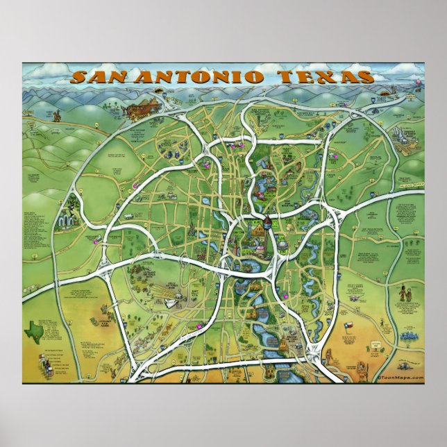 San Antonio Texas Poster (Framsidan)