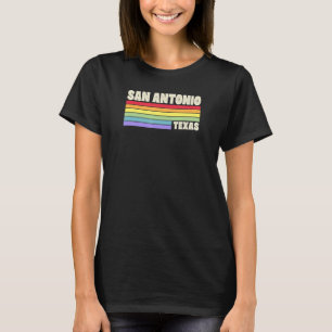 San Antonio Texas Pride Rainbow Flagga Gay pride M T Shirt