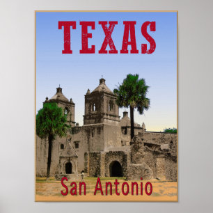 San Antonio Texas reser affischen Poster