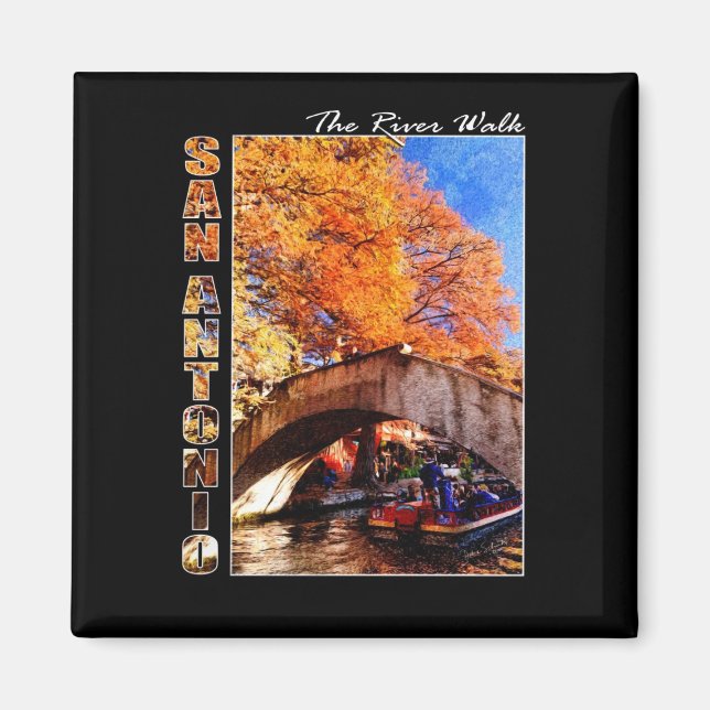 San Antonio, Texas: River Walk Bridge Magnet (Framsidan)