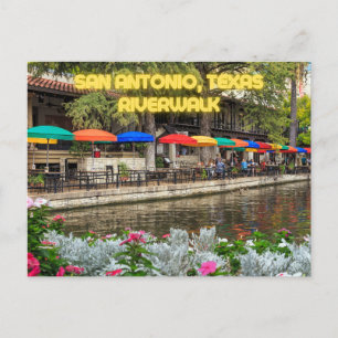 San Antonio, Texas River Walk Postcard Souvenir Vykort