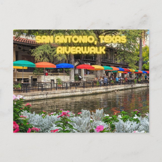 San Antonio, Texas River Walk Postcard Souvenir Vykort (Framsida)