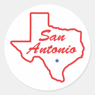 San Antonio - Texas Runt Klistermärke