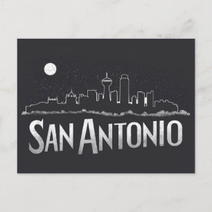 San Antonio, Texas, Silhouette Vykort