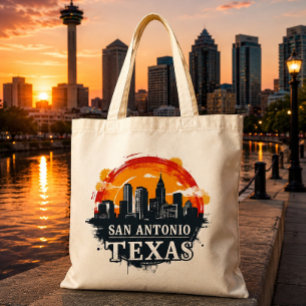 San Antonio Texas siluett Tygkasse