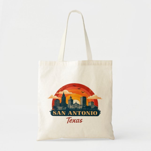 San Antonio Texas siluett Tygkasse (Framsidan)