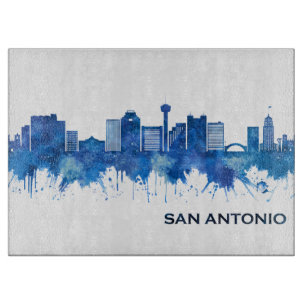 San Antonio Texas Skyline Blue