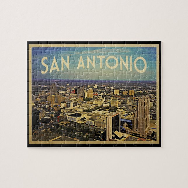 San Antonio Texas Skyline Pussel (Horisontell)