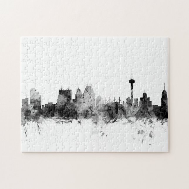 San Antonio Texas Skyline Pussel (Horisontell)