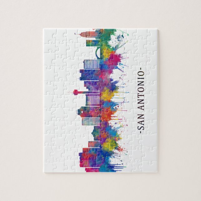 San Antonio Texas Skyline Pussel (Vertikal)