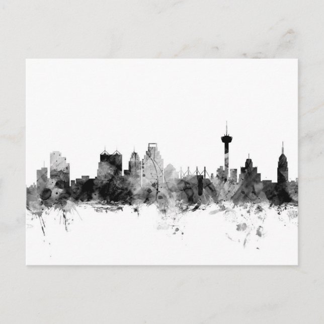 San Antonio Texas Skyline Vykort (Framsida)