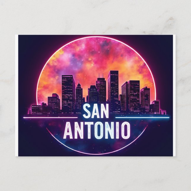 San Antonio Texas stadsbild Vykort (Framsida)