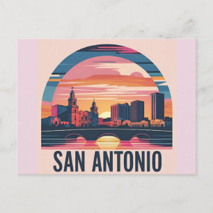 San Antonio Texas stadsbild Vykort
