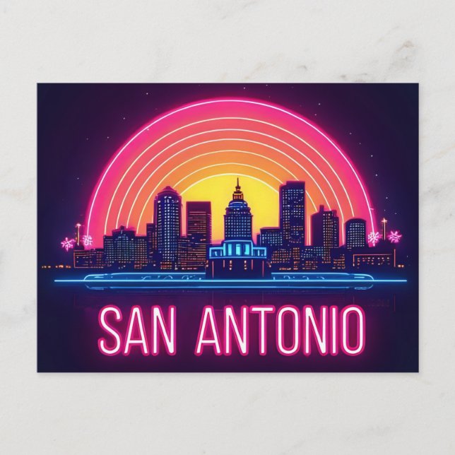 San Antonio Texas stadsbild Vykort (Framsida)