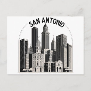 San Antonio Texas stadsbild Vykort