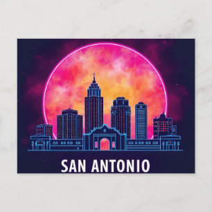 San Antonio Texas stadsbild Vykort