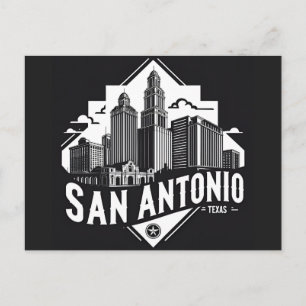 San Antonio Texas stadsbild Vykort