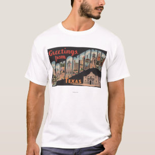 San Antonio Texas - stora brevplatser T Shirt