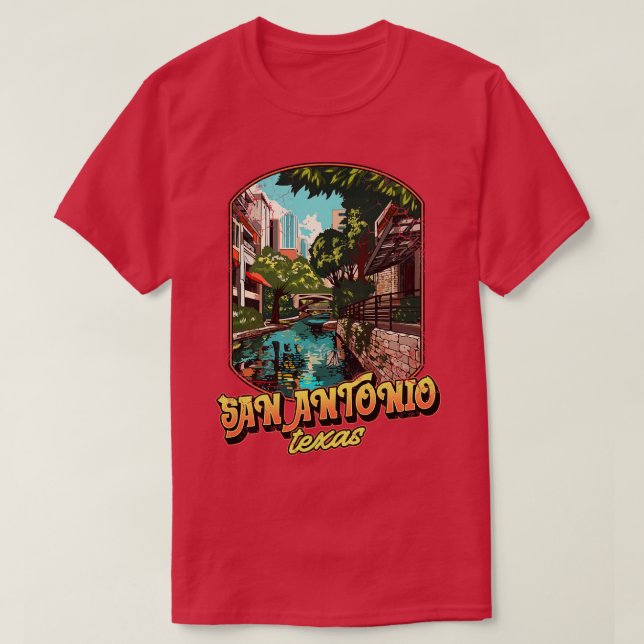 San Antonio Texas T Shirt (Design framsida)
