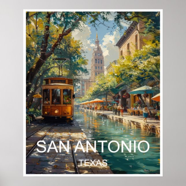 San Antonio Texas Travel Poster (Framsidan)