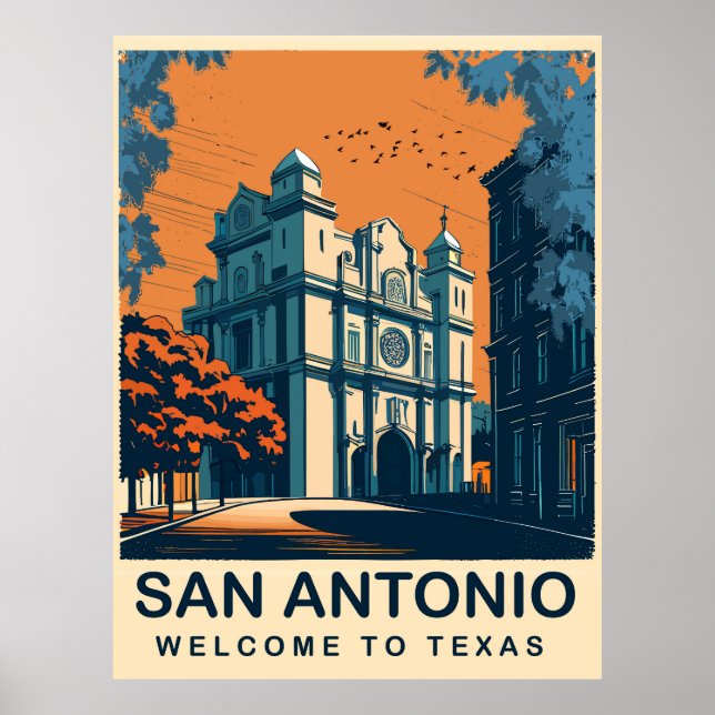 San Antonio, Texas, Travel Poster (Framsidan)