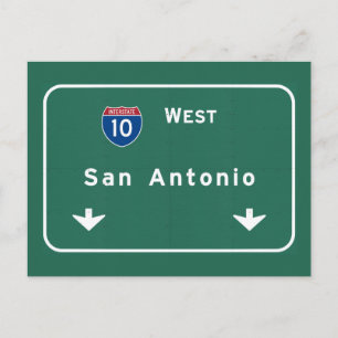 San Antonio Texas tx Interstate Highway Freeway : Vykort