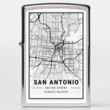 San Antonio Texas USA City Travel City Karta