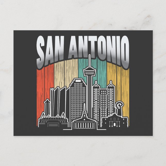 San Antonio Texas Vintage Vykort (Framsida)