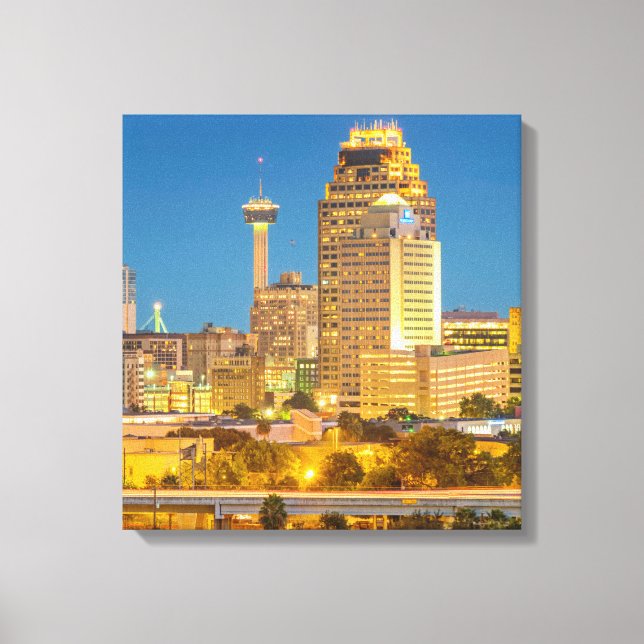 San Antonio Texas Wrapped Canvas Art 16.80 X 17.50 (Framsida)