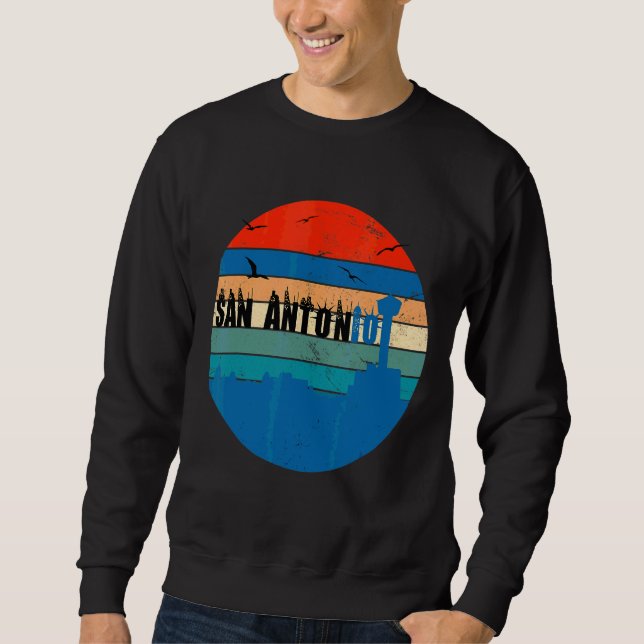 San Antonio Tx Lång Ärmad Tröja (Framsida)