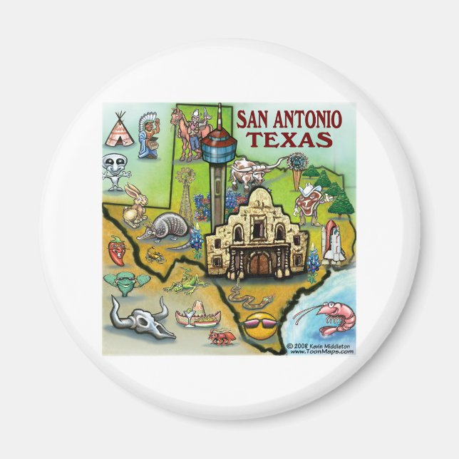 San Antonio TX Magnet (Framsidan)