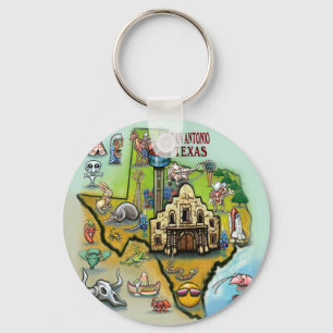 San Antonio TX Nyckelring