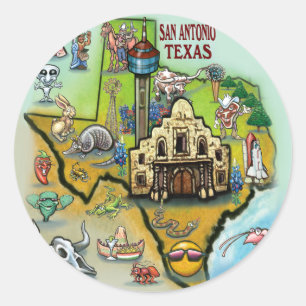 San Antonio TX Runt Klistermärke