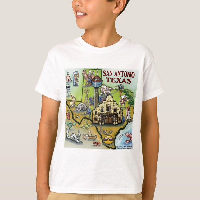 San Antonio TX T-shirt (Framsida)