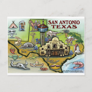 San Antonio TX Vykort
