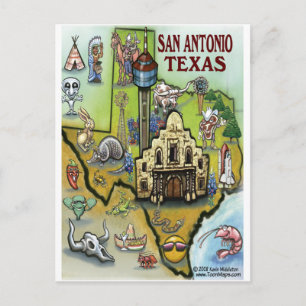 San Antonio TX Vykort