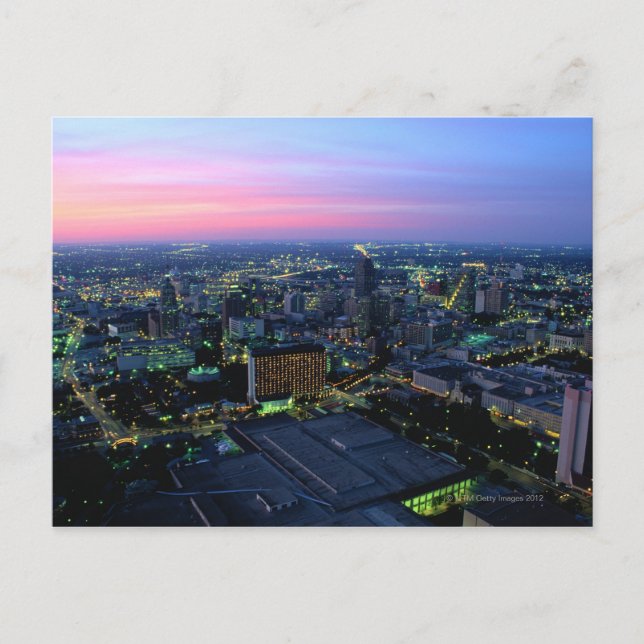 San Antonio vid Dusk Vykort (Framsida)