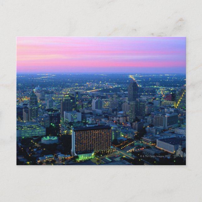San Antonio vid Dusk Vykort (Framsida)