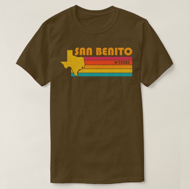 San Benito Texas Vintage Distress Souvenir T Shirt (Design framsida)