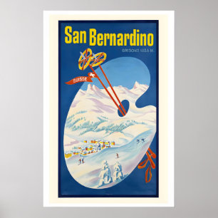 San Bernardino Grisons 1626m Graubünden Alperna Poster