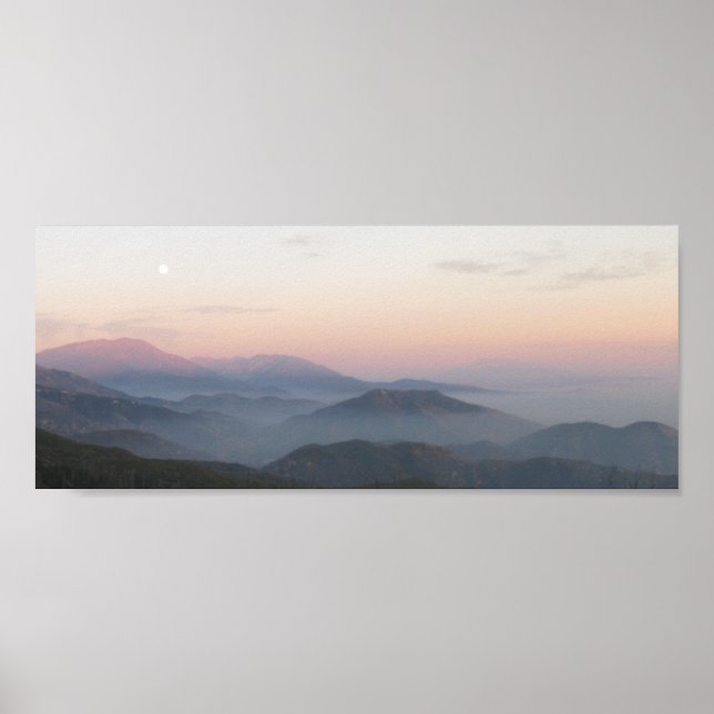 San Bernardino Mountain Moonrise Poster (Framsidan)