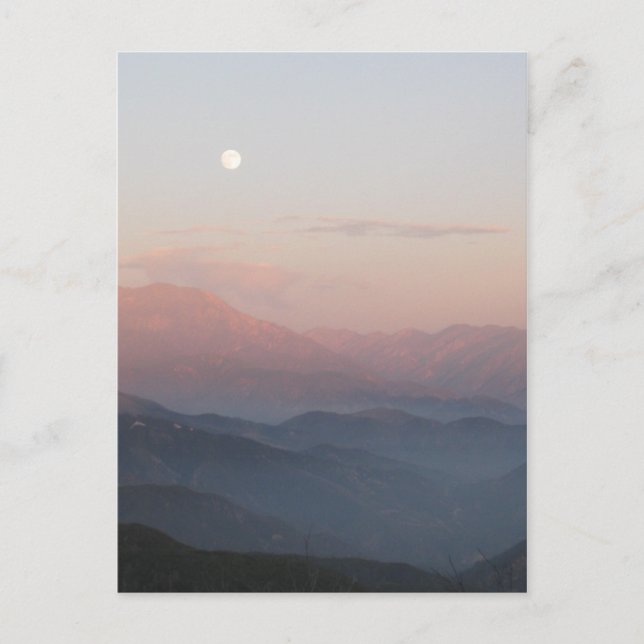 San Bernardino Mountain Moonrise Vykort (Framsida)