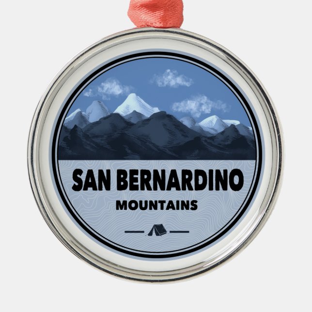 San Bernardino Mountains California Camping Julgransprydnad Metall (Framsidan)