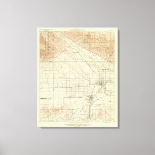San Bernardino quadrangle som visar San Andreas Ri Canvastryck