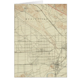San Bernardino quadrangle som visar San Andreas Ri Hälsningskort