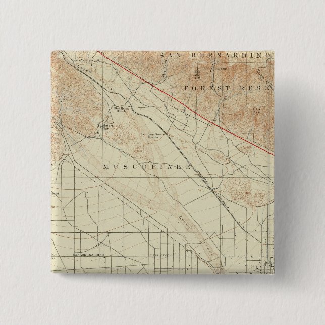 San Bernardino quadrangle som visar San Andreas Ri Knapp (Framsida)