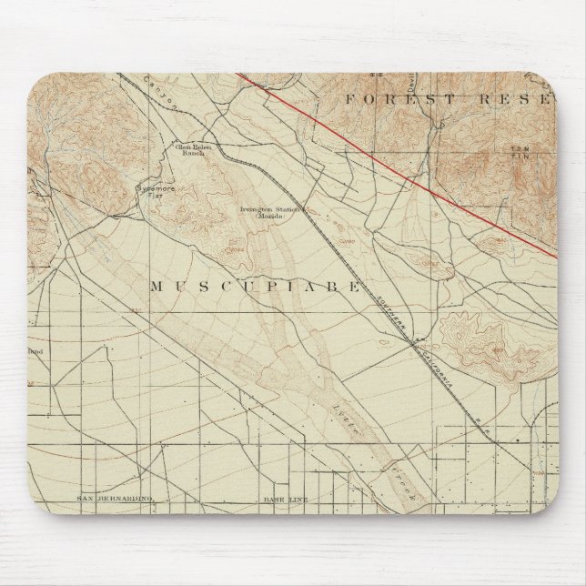 San Bernardino quadrangle som visar San Andreas Ri Musmatta (Framsidan)