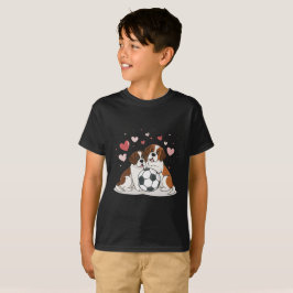 San Bernardo with soccer ball for Valentine's Day T Shirt