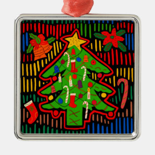 San Blas Island Julgran Mola Julgransprydnad Metall