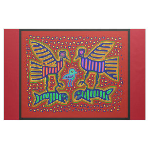 San Blas Island Kuna Mola Designer Tyg